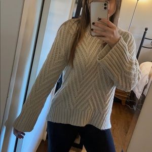 Target Cream flared sweater